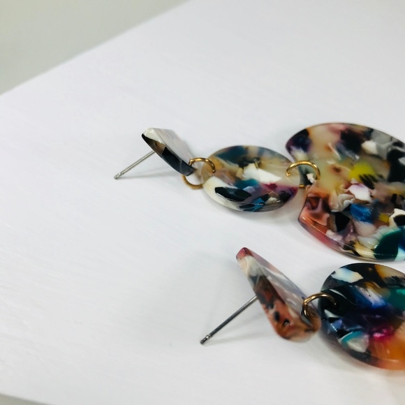 ⚡️FLASH SALE⚡️Multi Geo Stack Statement Earrings - Picture 4 of 4